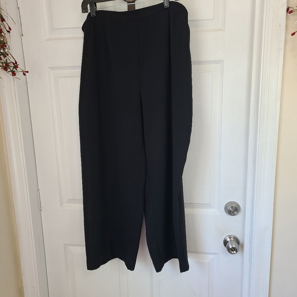 Southern Lady Woman's Elastic Waist Pull Up Pants, Size: 20W Color: Black - Picture 4 of 11